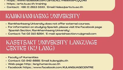 Spanish Courses for External Students