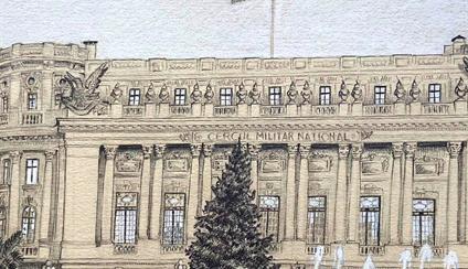 Exposición del artista militar José Crespo en el Círculo Militar de Bucarest